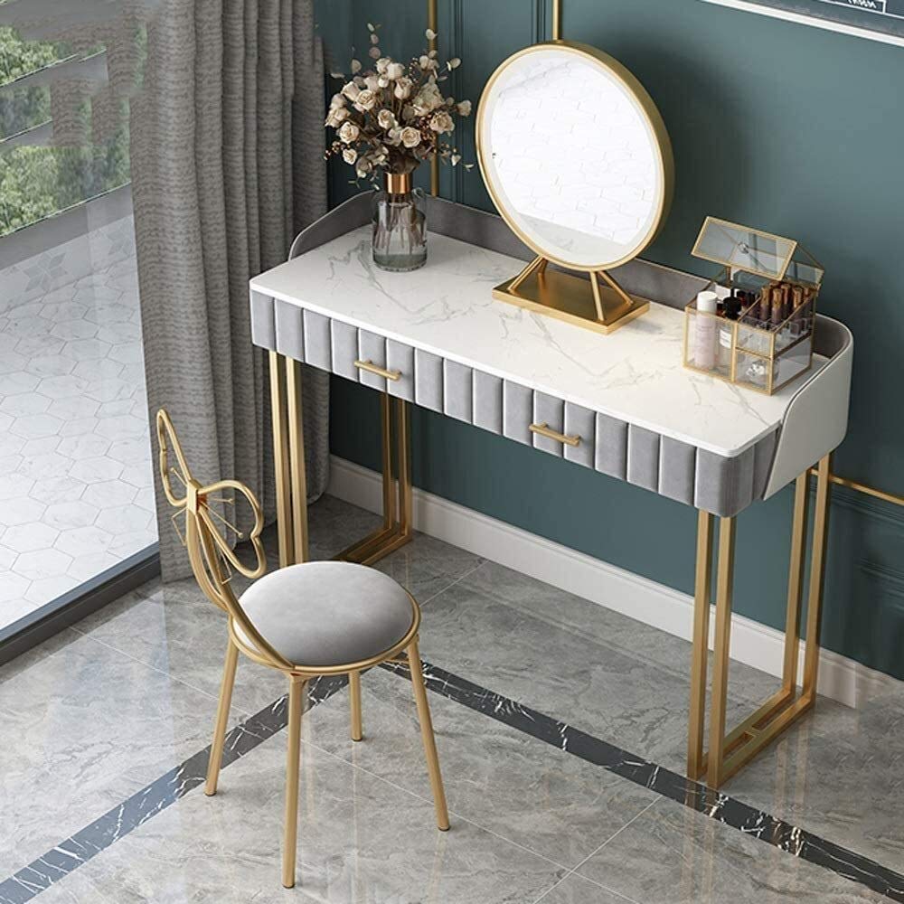 nordic modern mini dressing table Amazon.com: thalo Vanity Desk Nordic Solid Wood Dressing Table, Modern Simple Bedroom Dressing Table, Light Luxury Home Table Bedroom Makeup Table : Home & Kitchen