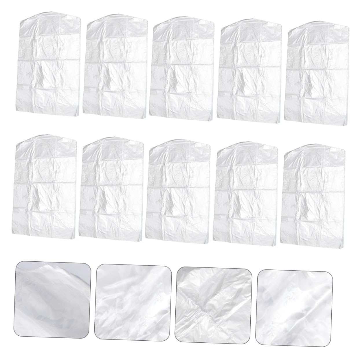 NOLITOY Fundas Para Colgar Ropa 60x150 Cm Peva Transparente 2.2 Mil Grosor Protección Antipolvo Para Abrigos y Trajes Uso Doméstico y Tintorerías Pack 50 Unidades