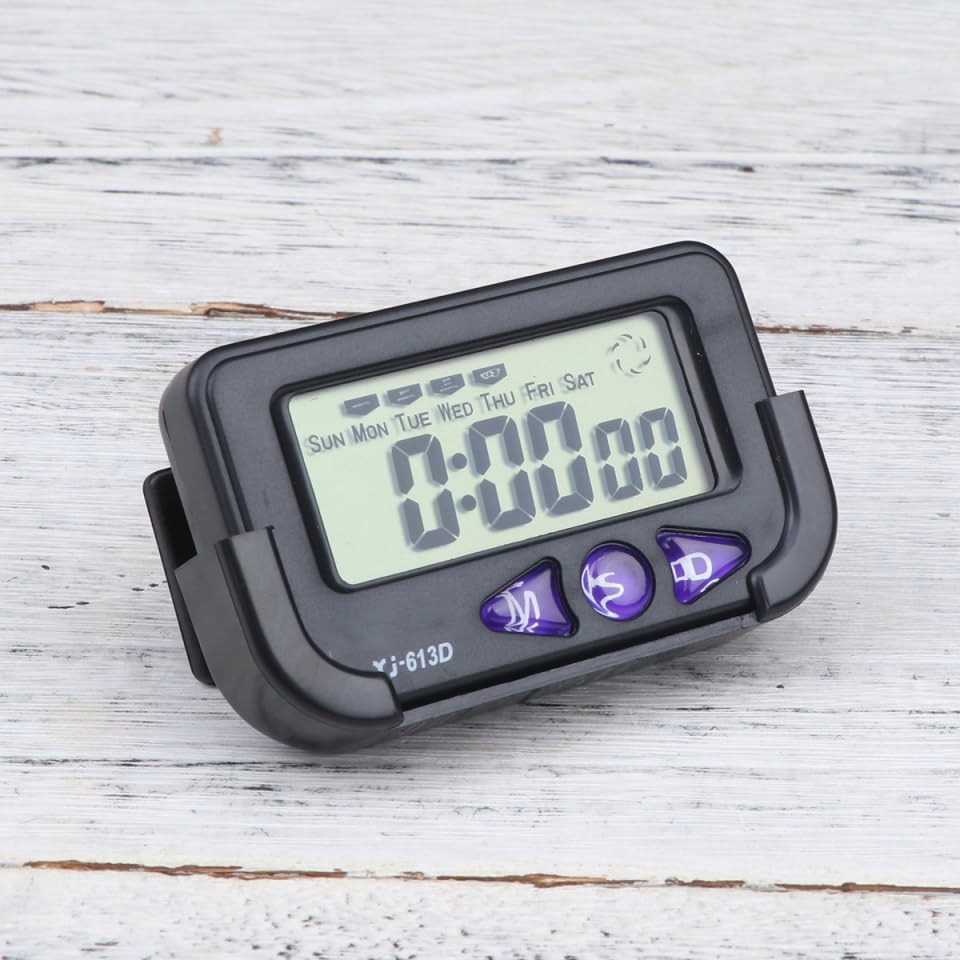 Miniatura 9 de Wakauto Reloj digital para automóvil, alarma de segundo cronógrafo, reloj electrónico, alarma de noche con pantalla LCD para dormitorio, pared de