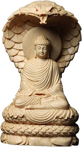 Estatua de Buda de madera sentada hecha a mano, escultura meditante, decoración decorativa para el hogar, acento hecho a mano, palmera moderna