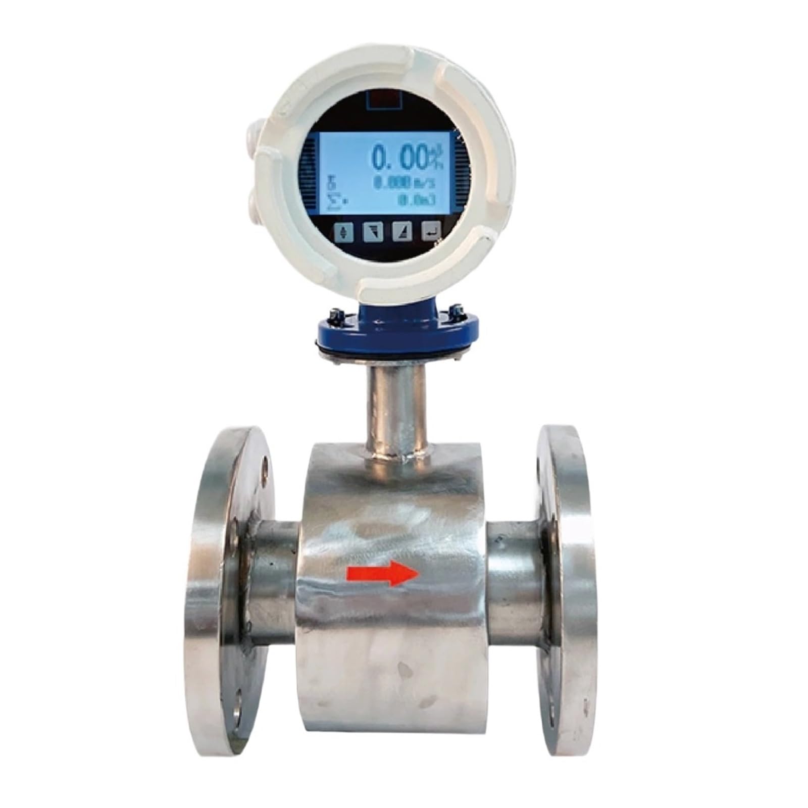 Medidor de Flujo electromagnético Sanitario de Acero Inoxidable DN10-50 con Pantalla Digital 4-20 mA RS485 Sensor de Flujo de tubería higiénica(DN15)