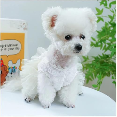 Miniatura 4 de Vestidos de princesa para perro, vestido para perro, falda de cachorro, vestidos tutú para cachorros, vestido de novia de encaje para perro, vestido