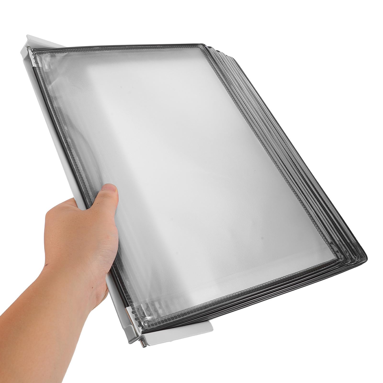 Magnetischer Wand Aktenhalter mit 10 Fächern für A4 Dokumente Stabiler Papierorganizer aus Eisen und Pvc für Kühlschrank und Büroorganisation