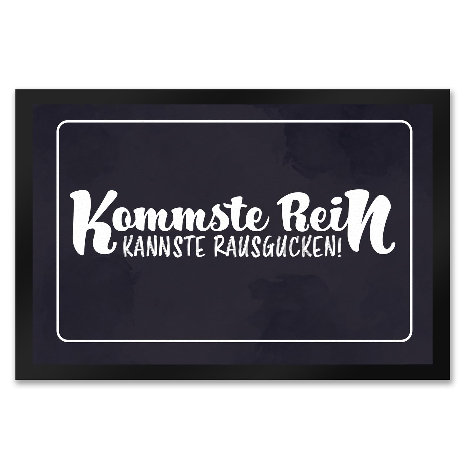 speecheese Fußmatte XXL in 50x75 cm mit lustigem Spruch - Kommste rein Kannste rausgucken als lustiges Geschenk für Freunde und Familie freche Begrüßung vor der Haustüre in schlichtem Design