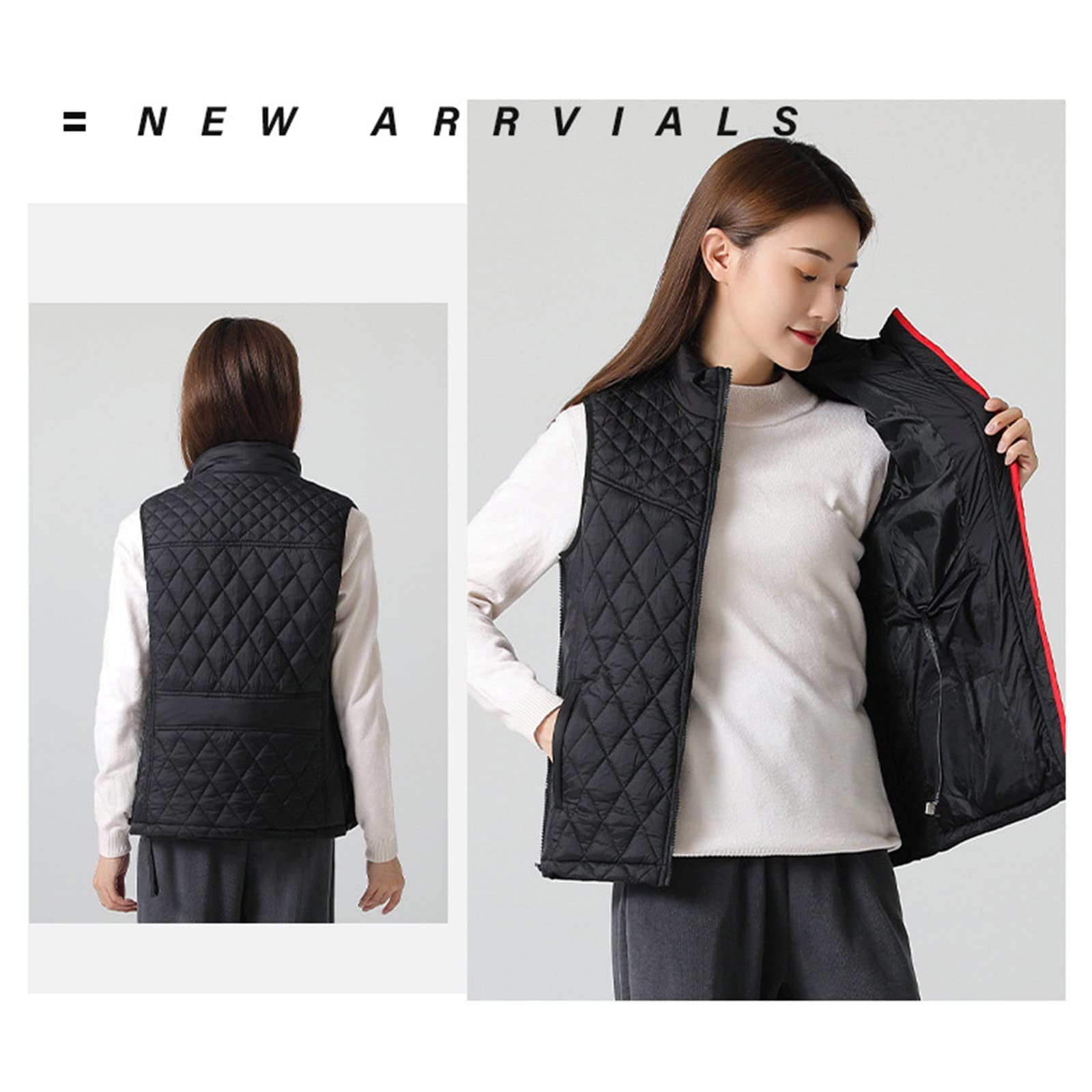 Chaqueta Mujer Invierno Chaleco Térmico Inteligente para Mujer con Calefacción USB Nueve Algodón Prenda Femenina Cálida