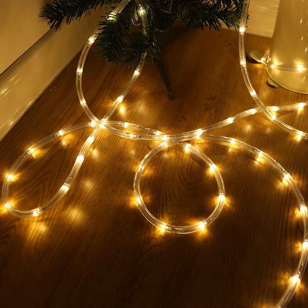 Daromigo LED Schlauch Außen, 40m 960 LEDs Lichtschlauch, Wasserfest LED Schlauch, warm-weiß mit Timer & 8 Modi Lichtschlauch,für Außen Innen Party Hochzeit Weihnachten Dekolicht