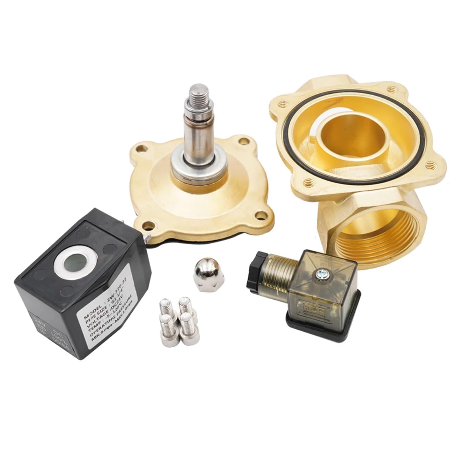 G3/8 "toG2 Elettrovalvola elettrica in Ottone for Aria normalmente Chiusa for Acqua Calda Olio Aria AC220V DC12V 24V 0~1.0Mpa IP65(DC 12v-viton,0.5 inch)