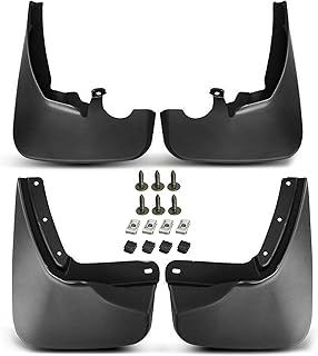 A-Premium Set of 4PCS Mud Flaps Splash Guards Mudguards Mudflaps with Hardware Accessories Compatible with Ford Explorer 2019-2022, Sport Utility, Black, Front and Rear (Driver & Passenger Sides)