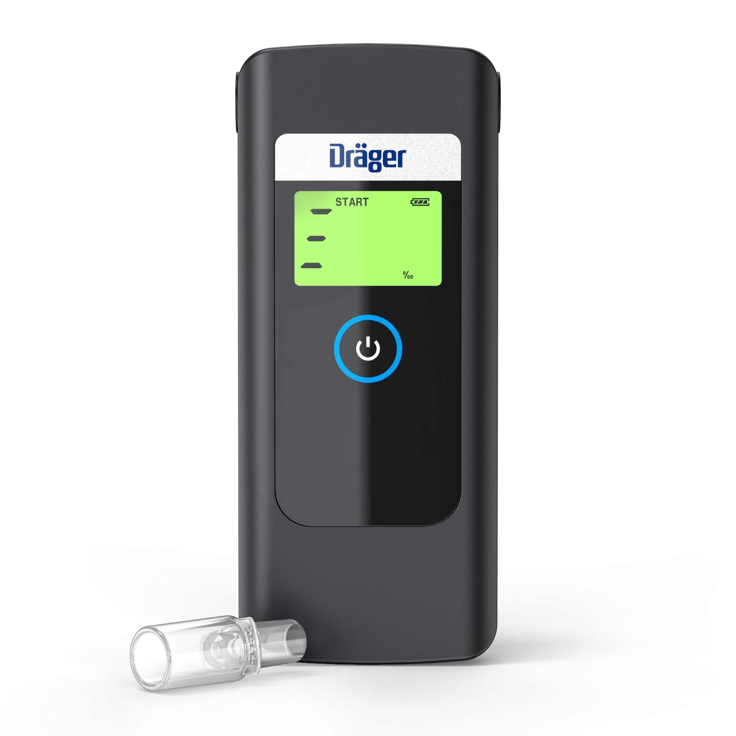 Dräger Alcotest 1000 Alkoholtester, Präzision in kompakter Form, enthält 6 austauschbare Mundstücke & Aufbewahrungstasche, Staub- und Tropfwassergeschützer Promille-Tester