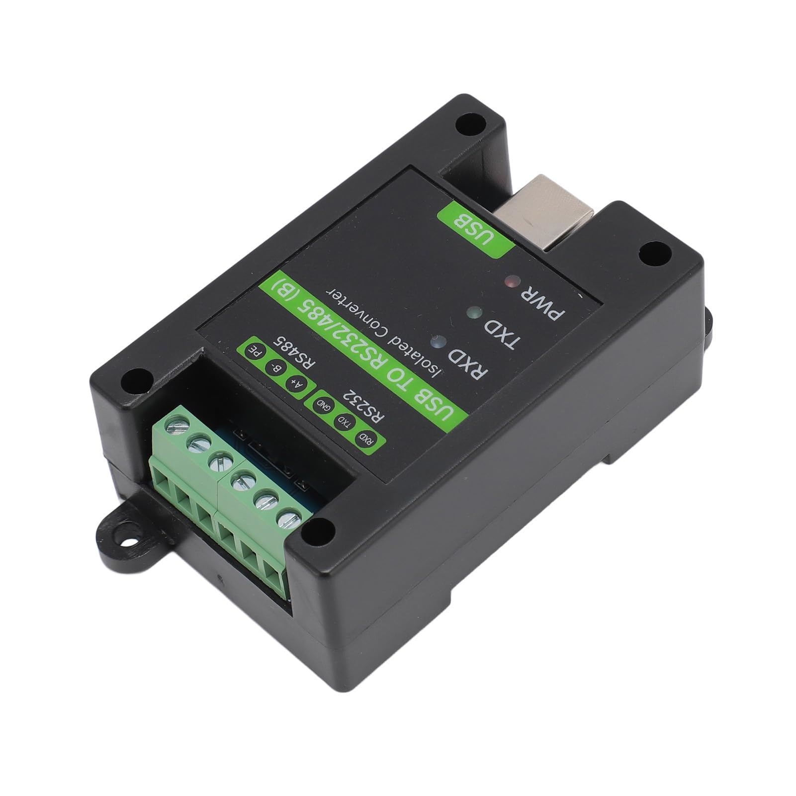 Convertisseur USB vers RS232 RS485 de qualité Industrielle avec Puce FT232RNL et Isolation de Puissance, 3 Indicateurs LED, Montage sur Rail DIN pour Système d'exploitation