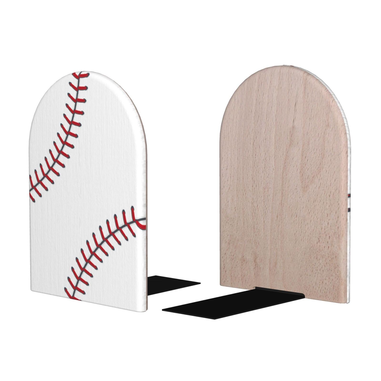 Photo 1 of **See Clerk Notes**IYQCJ Baseball Wood Bookends Stands Decorative Non-Slip Book Organizers