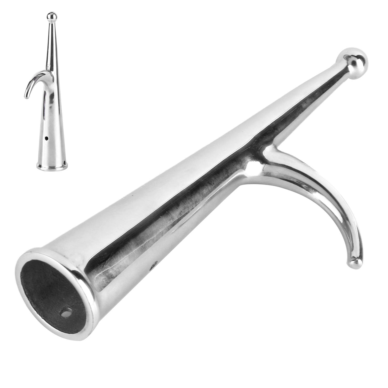 Mezzomarinaio in acciaio inox 316 Diametro interno 28 mm Accessorio di grado marino Asta di prolunga per ormeggio Yacht Barca Kayak per mezzo marinaio Gancio in acciaio inox 316 Gancio per scia