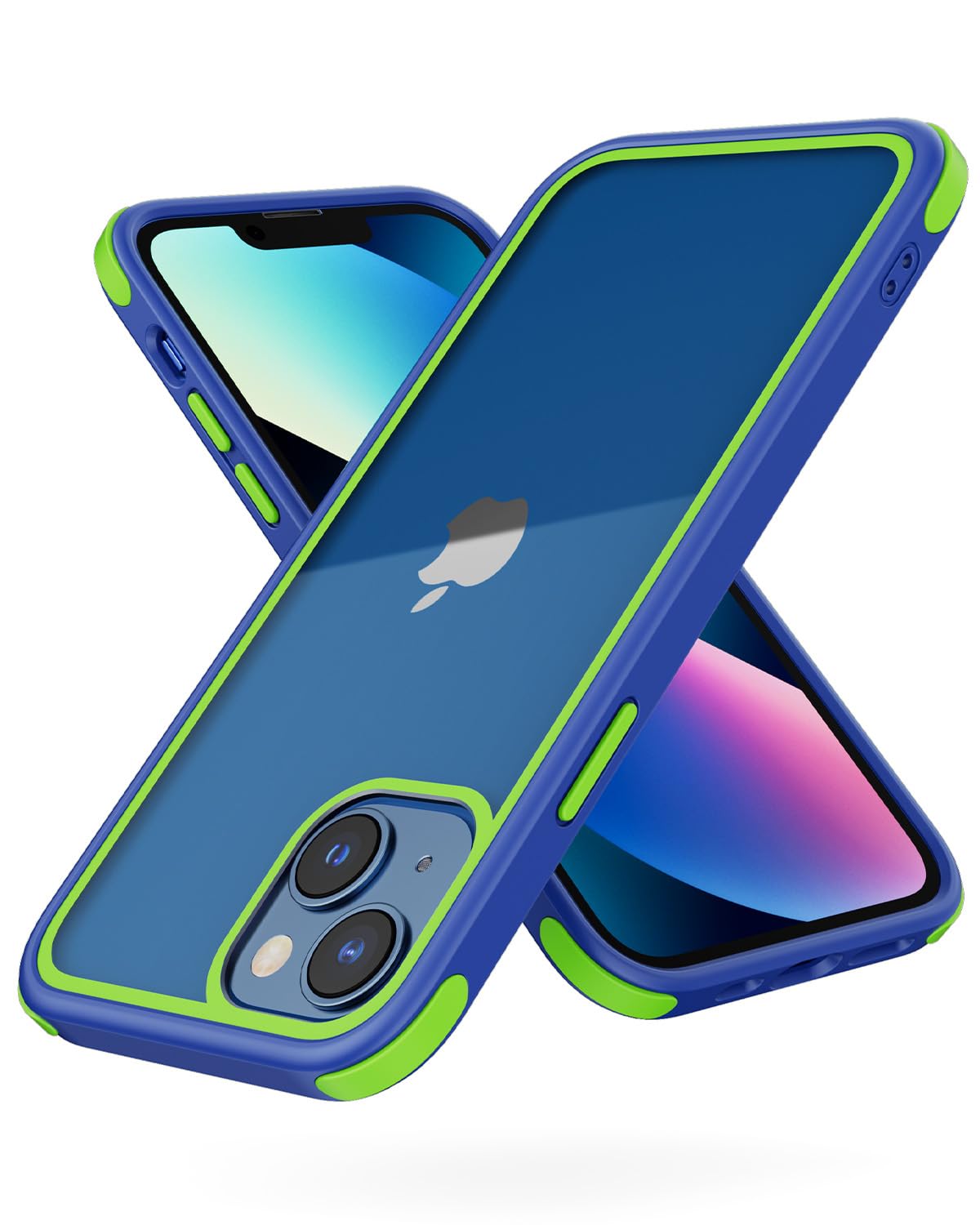 MobNano iPhone 13 mini ケース クリア 【米軍MIL規格・撞色デザイン】 耐衝撃 透明 カバー 黄変防止 TPUバンパー + PC背面 衝撃吸収 ワイヤレス充電対応 ストラップホール付き アイフォン 13 mini 用 スマホケース