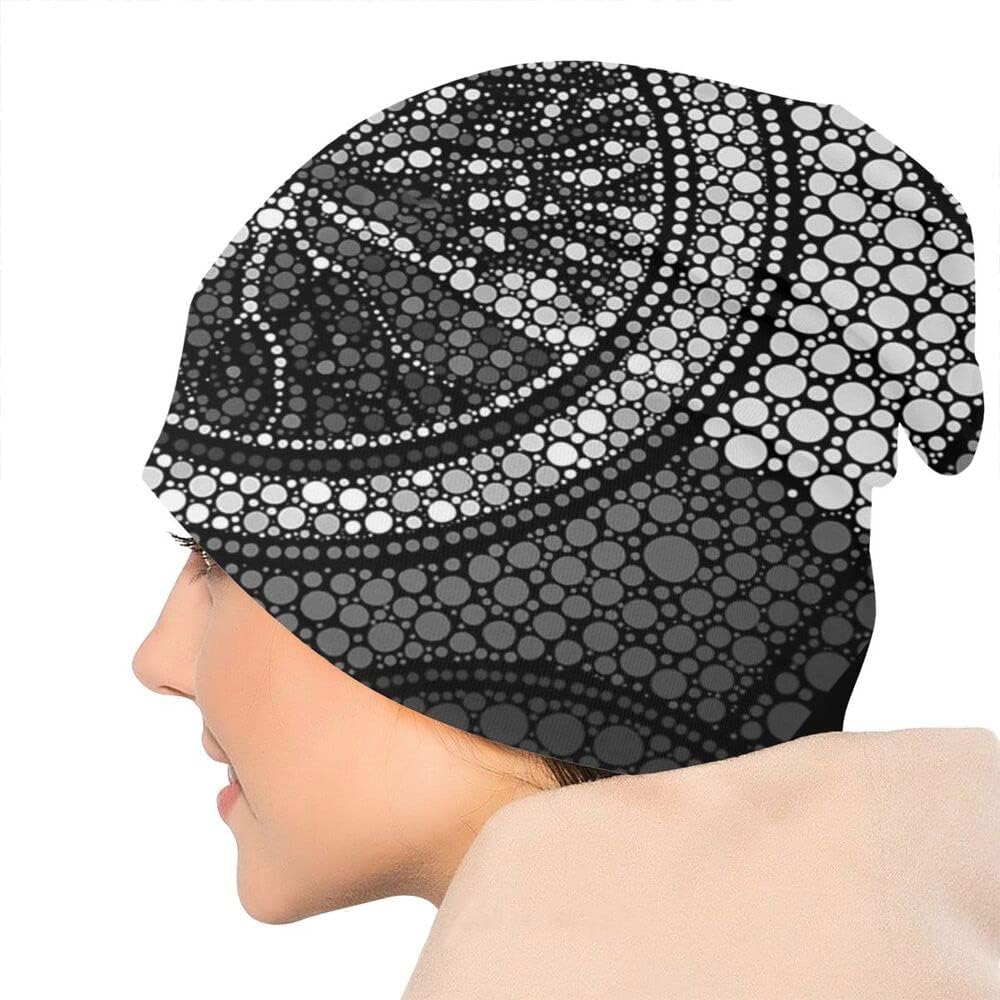 Viking Symbol Skull Cap, Nordic 3D Full Print Set Head Cap Fall&Winter Unisex Fashion Street Beanie Hats&Hip-Hop Hat