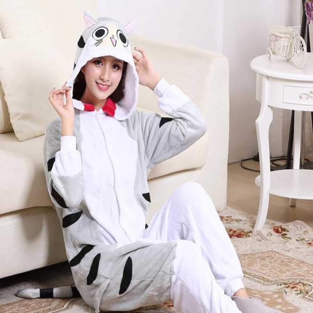 Większa piżama Xxl Kigurumi pokemon bielizna nocna zwierzę piżama jednoczęściowe śpioszki dla dorosłych kobiet jednoczęściowy kombinezon piżama kostium cosplay