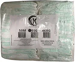 Fralda Geriátrica Adulto Segunda Linha Com 50 Unidades Tamanho M G XG Incontinência Moderada (Grande)