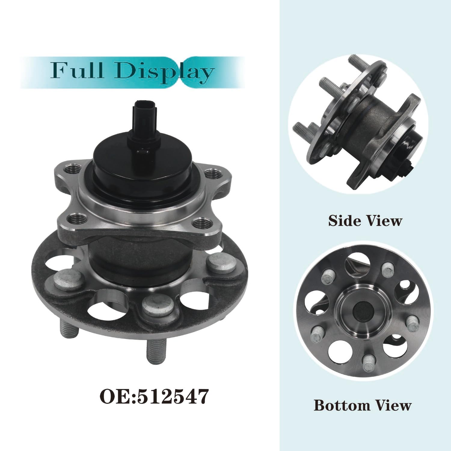 512547 Rear Wheel Bearing hub Assembly is Compatible with Toyota Corolla 2020-2022/ Prius 2016-2022, Lexus CT200h 2011-2017 5-Lug w/ABS