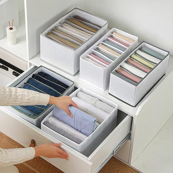 Rylan 6 Pcs Clothes Organiser For Wardrobe, Jeans, Pant, Shirt