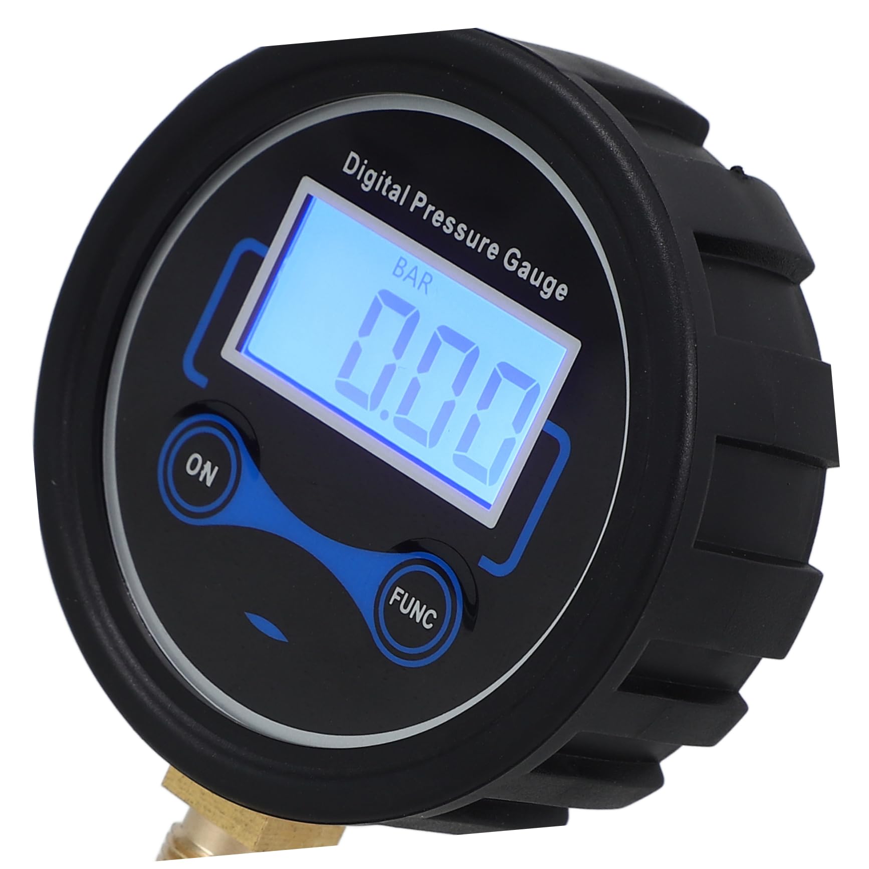 Cabilock 5 Piezas Manómetro de pantalla digital con monitor de presión de coche presión de aire probador de presión de neumáticos de coche medidor de neumáticos de coche el plastico Negro