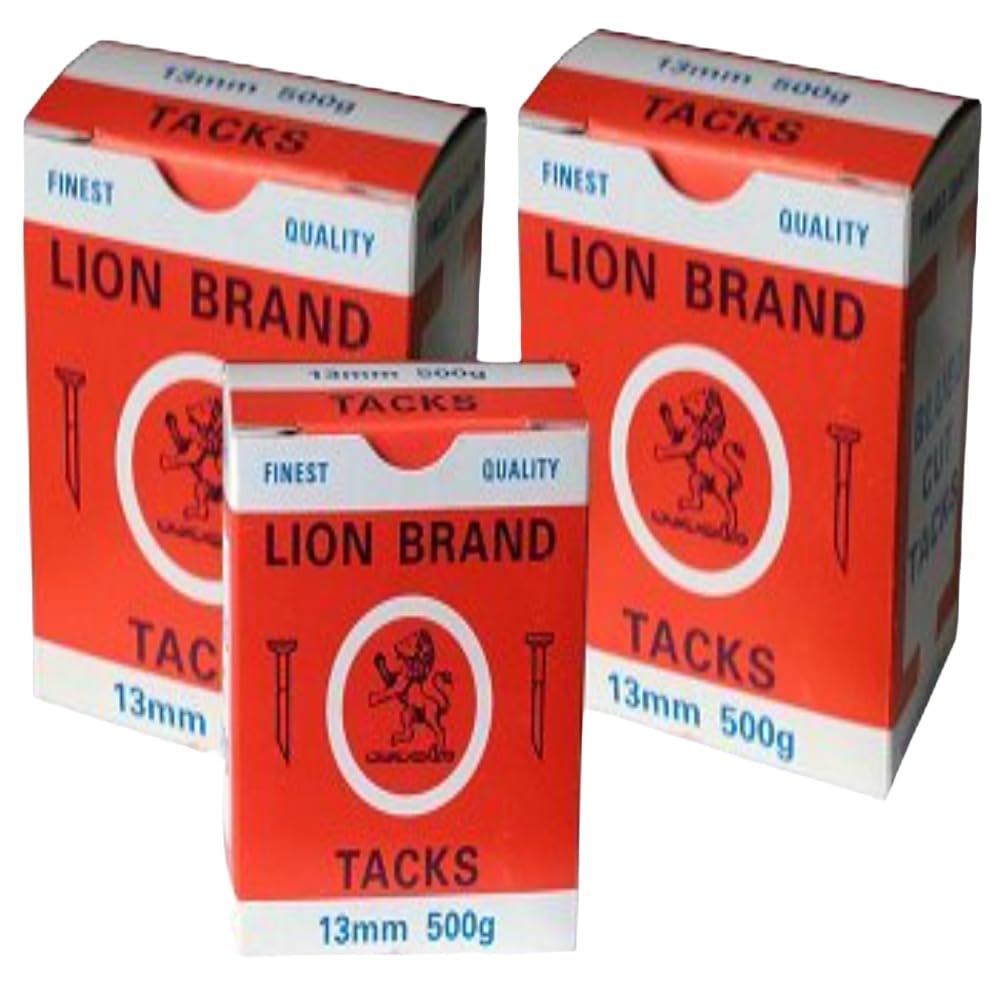 Black Barn Upholstery Supplies Blue Lion Brand D Cut Tacks - 13Mm Improved 500G Box For Upholstery And Crafts