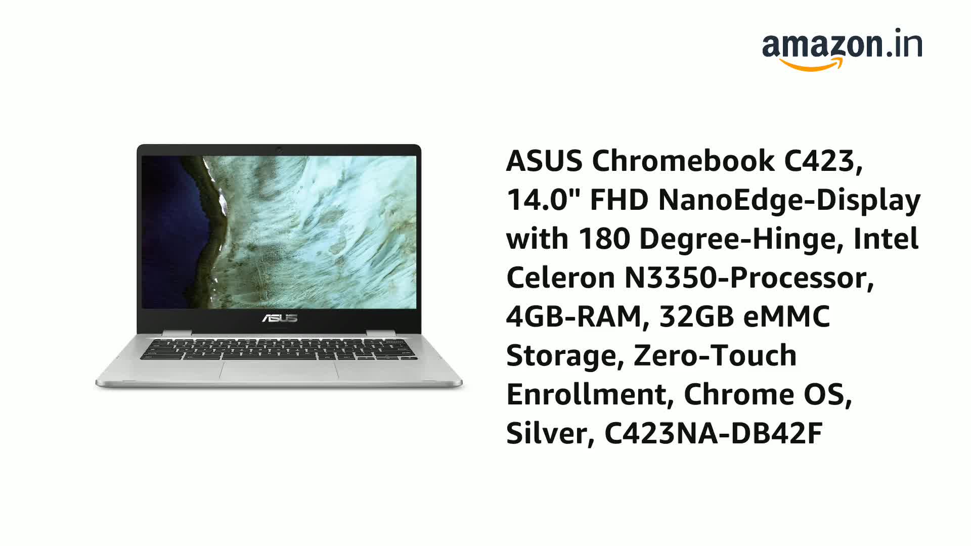ASUS Chromebook C423, 14.0