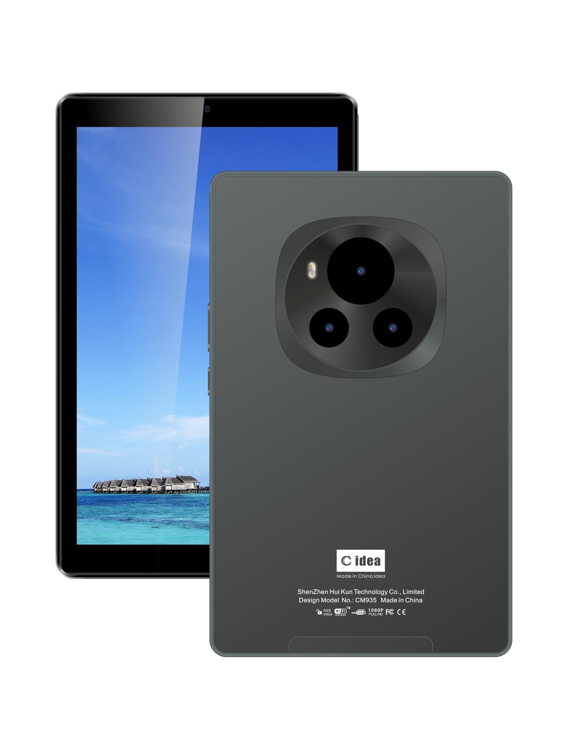 9-Inch Smart Tablet IPS Screen 5G LTE Single SIM WiFi, Quad Core Kids Tab Zoom Tiktok Supported Dual Camera, CM935 Android 13 Slim Tablet PC with Protective Case (Black)