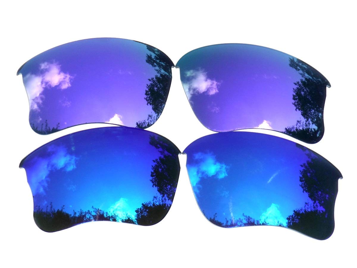Galaxylense Replacement Lenses for Oakley Flak Jacket XLJ or Flak Jacket Blue&Purple Color Polarized 2 Pairs