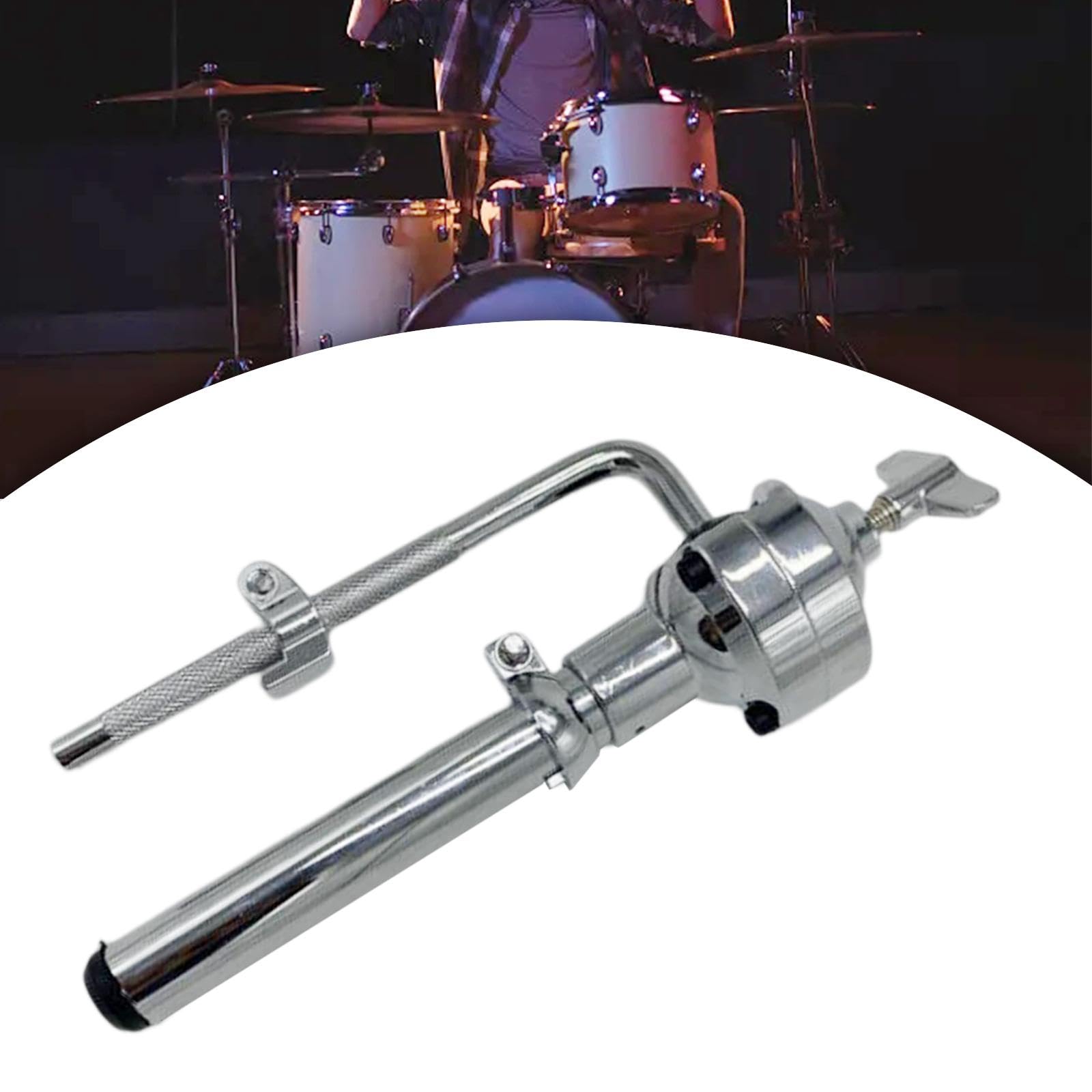 perfeclan Drum Rod Tom Mount Bracket, Tom Drum Stand, Tom Drum Holder Bracket for Drum Set, Drummer Musical Performance, Accesorio de percusión de hardware, Varilla Corta