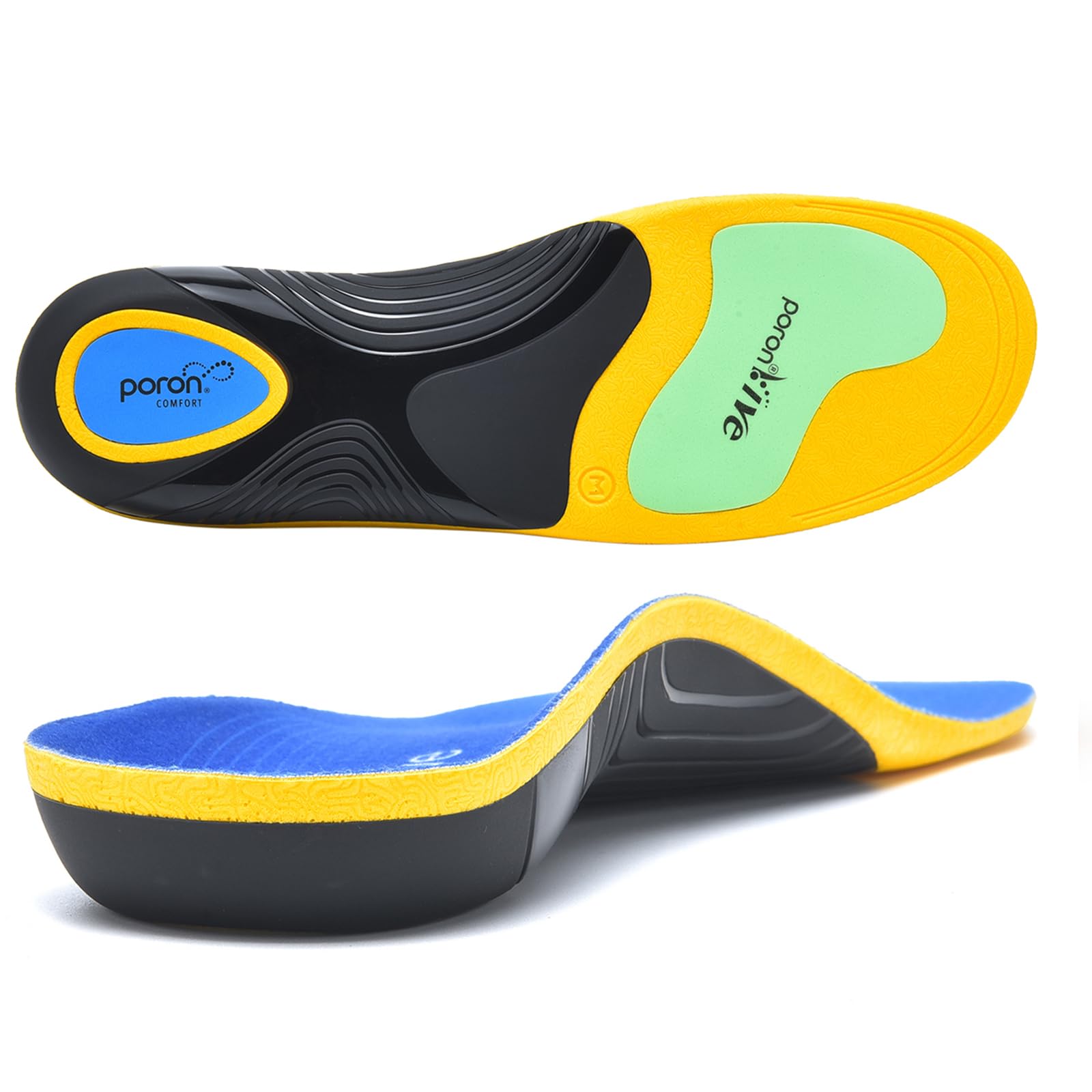 GemChve Orthopädische Einlegesohlen für Herren & Damen,Plantarfasziitis Schuheinlagen für Fersensporn,Fußschmerz,Plattfuß,Geeignet für Sport und Arbeitsschuhe Blue 39-40.5 EU