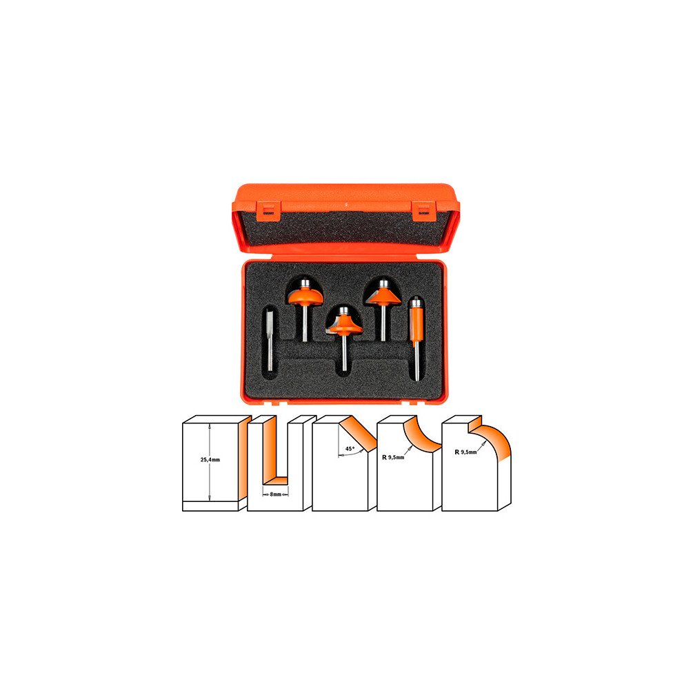 CMTOrange Tools 700,005.03-astuccio of 5 Straight Blades and Strawberry perf. S 6 HW DX