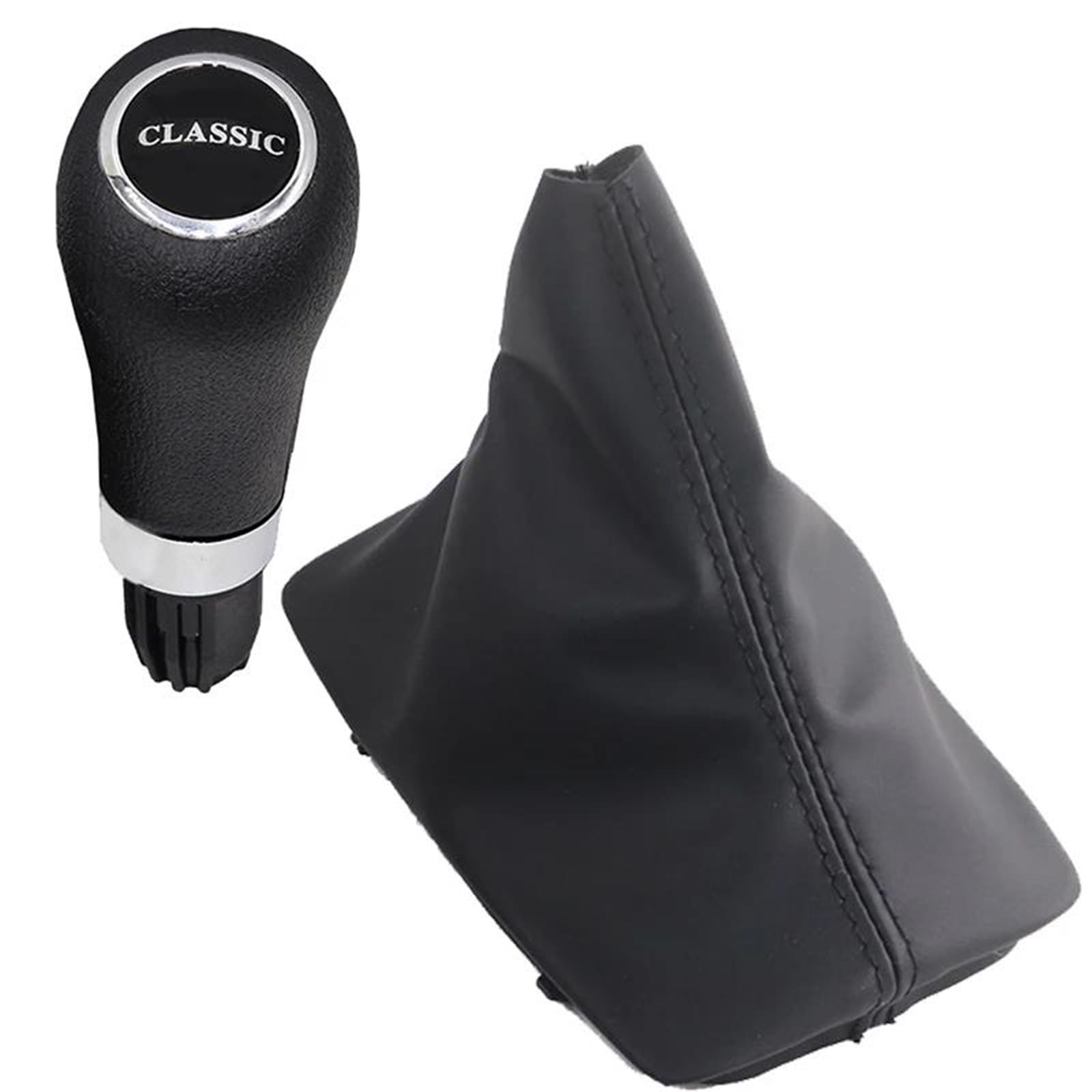 CLZGYS Car Gear Knob for Benz E C GLK Automatic Gear Shift Knob Gaiter Boot Cover Lever Shifter(Classic Set)