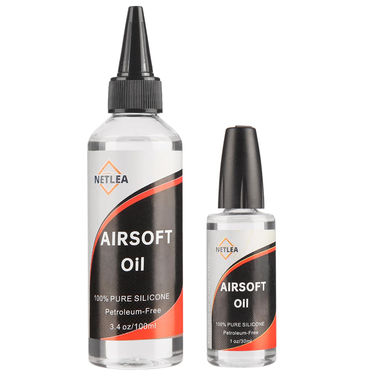 4.4 oz Airsoft Oil lubricating with Needle Oiler Pure Silicone Lubricant Airsoft Chamber Lube for Airgun Lubrication Airsoft oil3.4oz&1 oz
