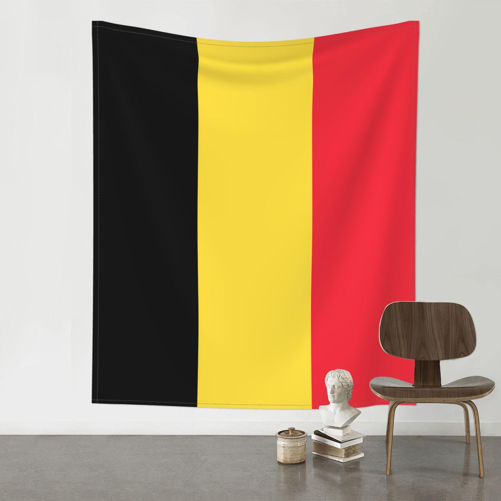 YYHWHJDE Flag of Belgium Prints Wall Tapestry 60x51in - High-Grade Polyester Throw for Dorm Room Decor, Beach Blankets & Home Accent
