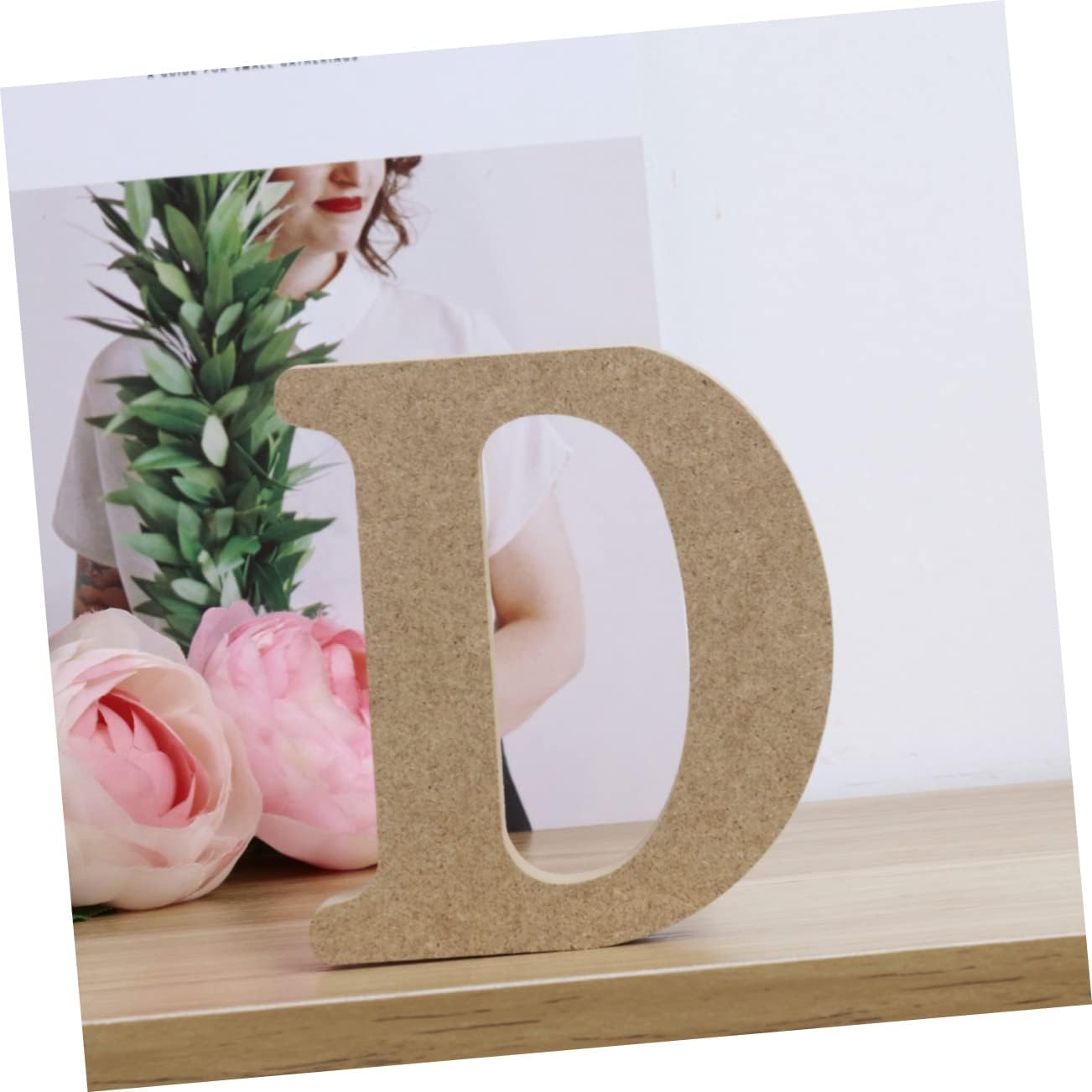 Wooden Alphabet Letter D Decor for Wall Home Office Party | Density Board, Combine Craft Letters, Children and Infant Literacy Education, Garden Decoration