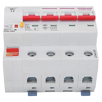 AC220V WIFI Smart Circuit Breaker Miniature Circuit Breaker PA66-DSM Flame Retardant Shell Support Wifi Mobile Phone App Remote Control(4P 80A)