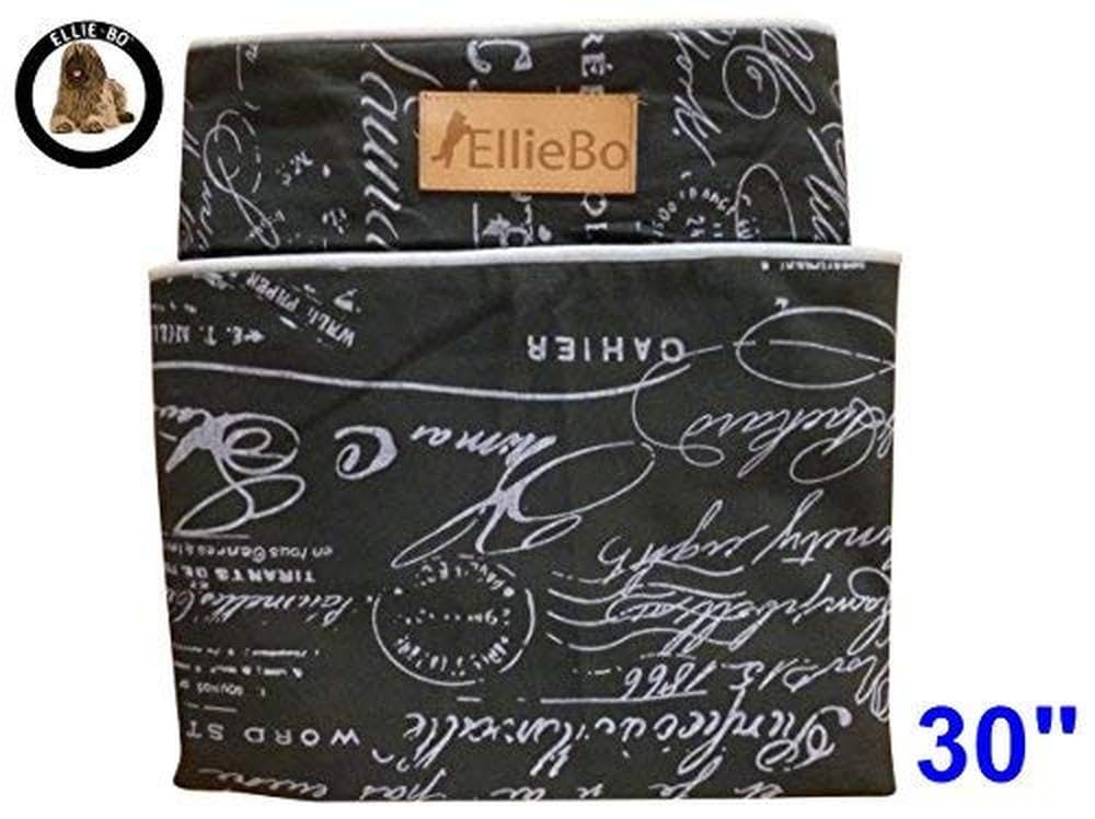 Ellie-Bo Medium Dog Bed Cover for 30-inch Dog Cage/Crate - Black Voyager Style - Image 3