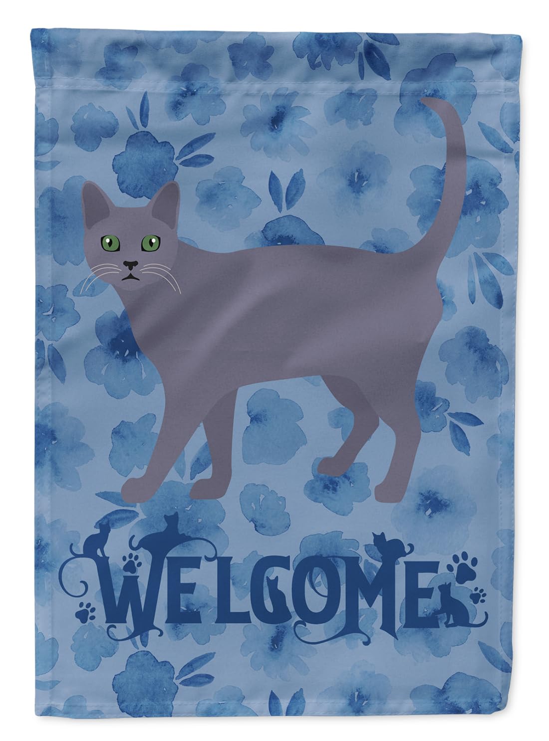 Drapeau de bienvenue Korat #3 Cat Caroline's Treasures en toile grand format pour décoration de maison