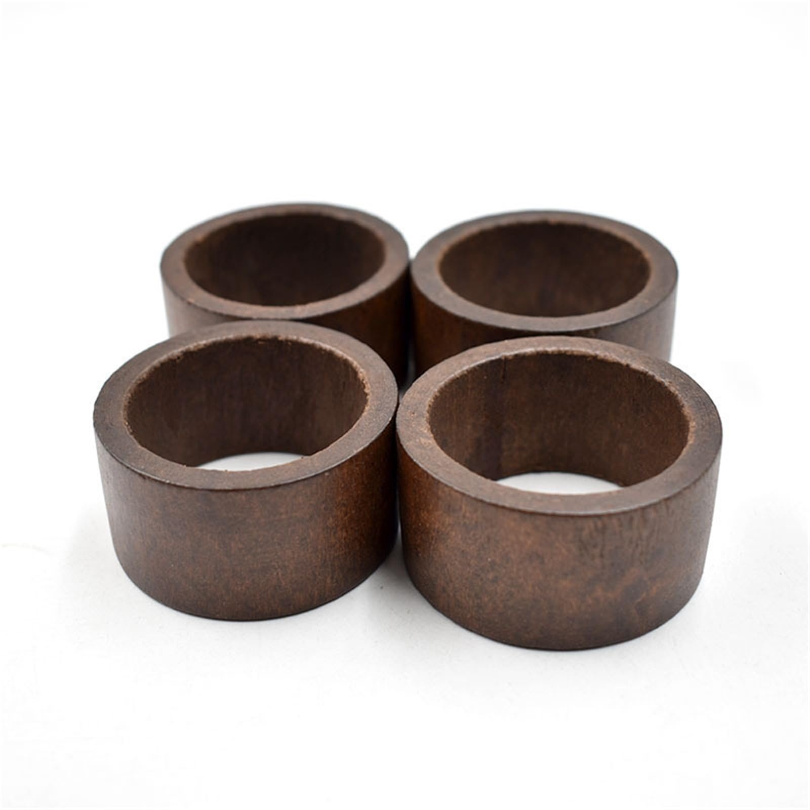 6Pcs Wooden Napkin Rings for Table Setting, Hotel Banquet Dining Decoration