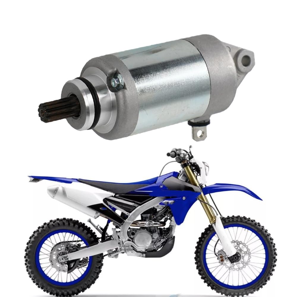 Riloer Ersatz für Elektro-Startermotor, Metall, Motorrad-Ersatz-Motoren, Auto-Starter-Motor-Teile, kompatibel mit Yamaha WR250F YZ250F YZ250FX, 2GB-81890-00 2GB-81890-01
