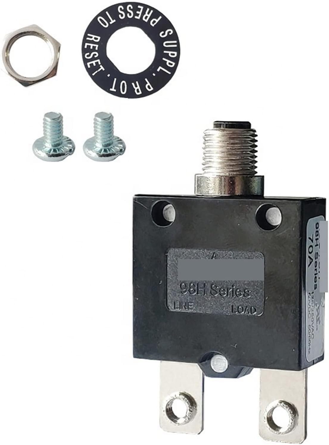 Protector termico sobrecarga 70A disyuntor manual contra picos de corriente y cortocircuito
