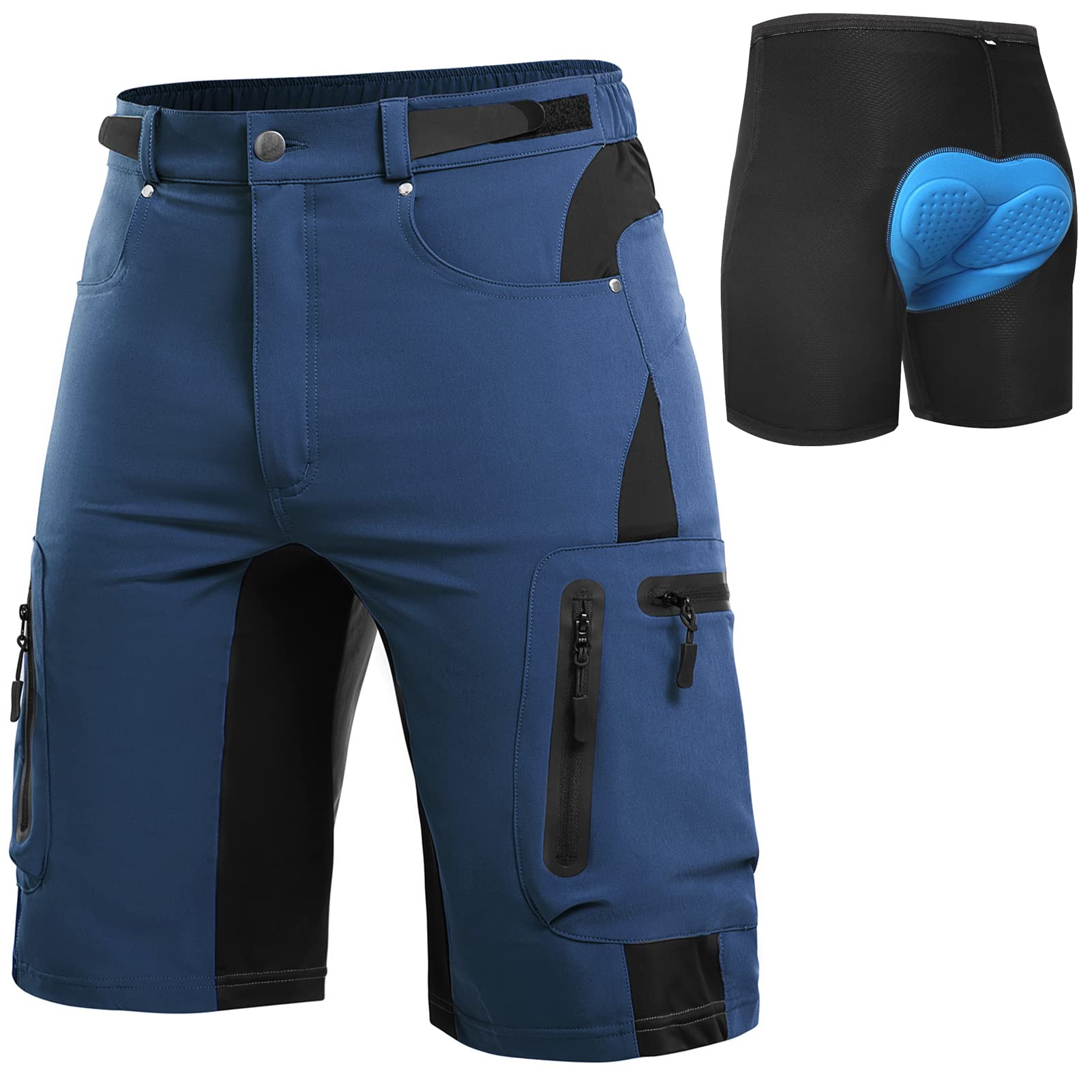 Cycorld MTB-shorts, mountainbikeshorts, losse fietsshorts met 4D gewatteerd, XL