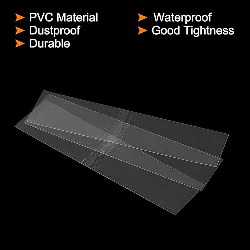 Miniatura 19 de PATIKIL Bandas retráctiles perforadas de 6.102 x 1.575 in, paquete de 400 bandas termocontraíbles de PVC para tapas de diámetro de 3.74 a 3.82