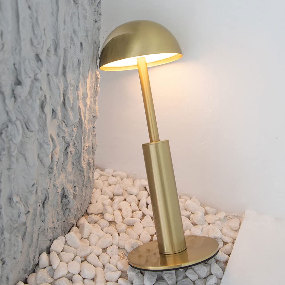 Bezprzewodowa ładowana lampa stołowa LED galwanizacja metalowa lampa biurkowa 3 poziomy jasności regulowana dotykowa przenośna lampa biurkowa