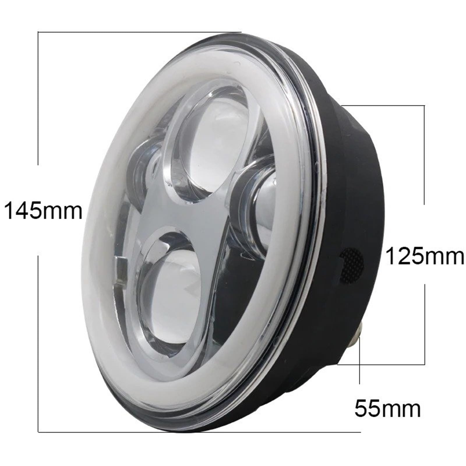 Per Sportster XL 1200 883 Faro Anteriore A LED Da 5,75 Pollici Per Motocicletta Luci Anteriori Moto(Cromo)
