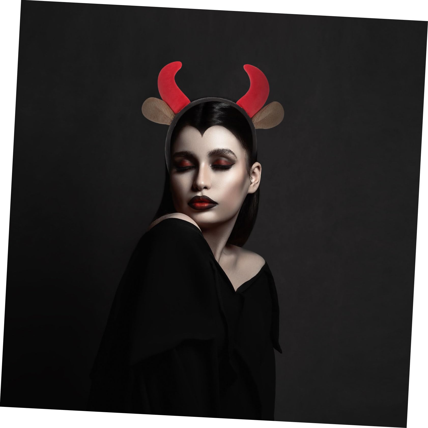 SHERCHPRY 12pezzi Corna Di Halloween Con Fasce Per Accessori Per Travestimenti Decorazioni Per Feste e Cosplay Disponibili Scuro