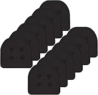 Vista 22 de Sweet Home Collection - Cojín de espuma viscoelástica para silla con capitoné, antideslizante, parte trasera de goma, en forma de U, 17 x 16 Gris