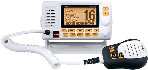 Vista 20 de Uniden Radio VHF marina UM725GBTBK, todos los Estados Unidos, Canadá y canales marinos internacionales, potencia de transmisión de 1 vatio/25 Negro