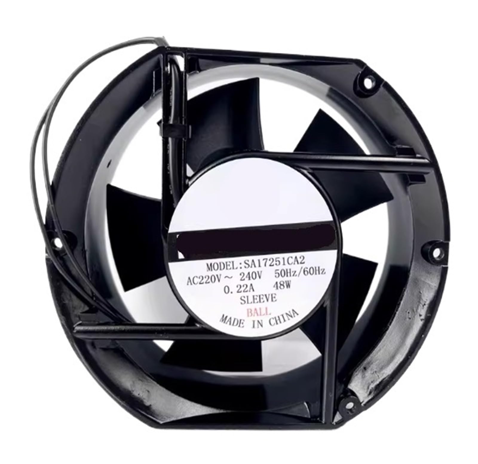 ZBWZXBDJ Fan SA17251CA2 AC 220V-240V 0.22A 17251 17CM 2 Wire