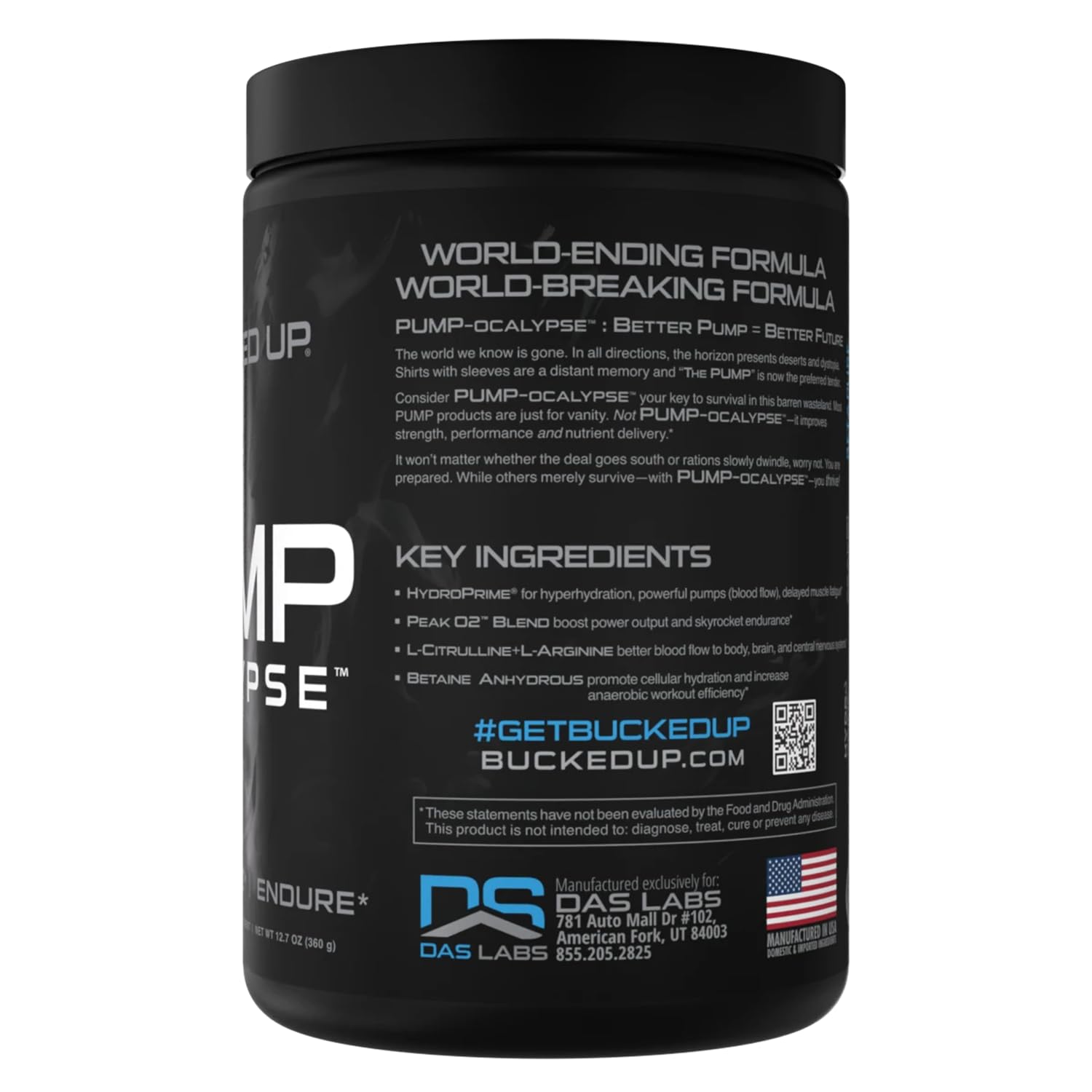 Pump-ocalypse Blue Raz | Nitric Oxide and L Arginine Supplement with Citrulline Malate, GlycerPump | Ultimate N.O. Booster | Lean Muscle Support for Blood Flow, Vascularity, Hydration and Endurance — Amazon image 4