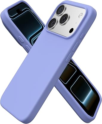 ORNARTO for iPhone 17 Pro Case 6.3", Slim Liquid Silicone,Ice Blue